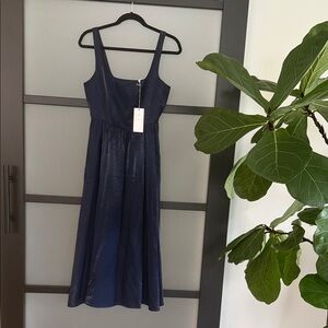Wayf Midnight Blue Midi Dress